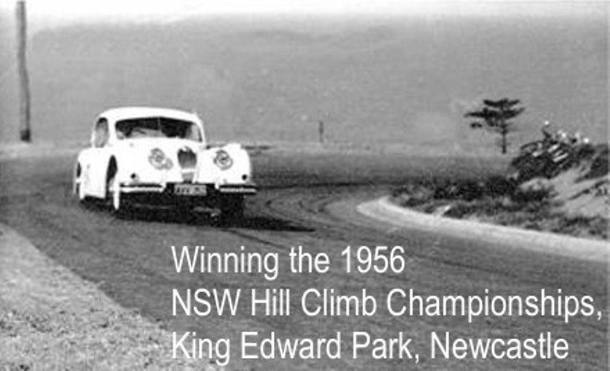 Max Paterson winning the 1956 NSW Hill Climb Championship at King Edward Park Newcastle